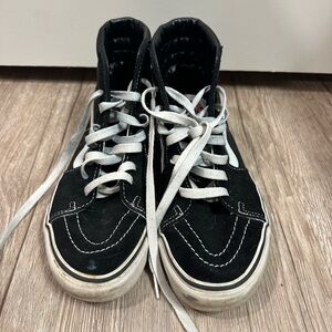 Vans Black and White Canvas Sneakers